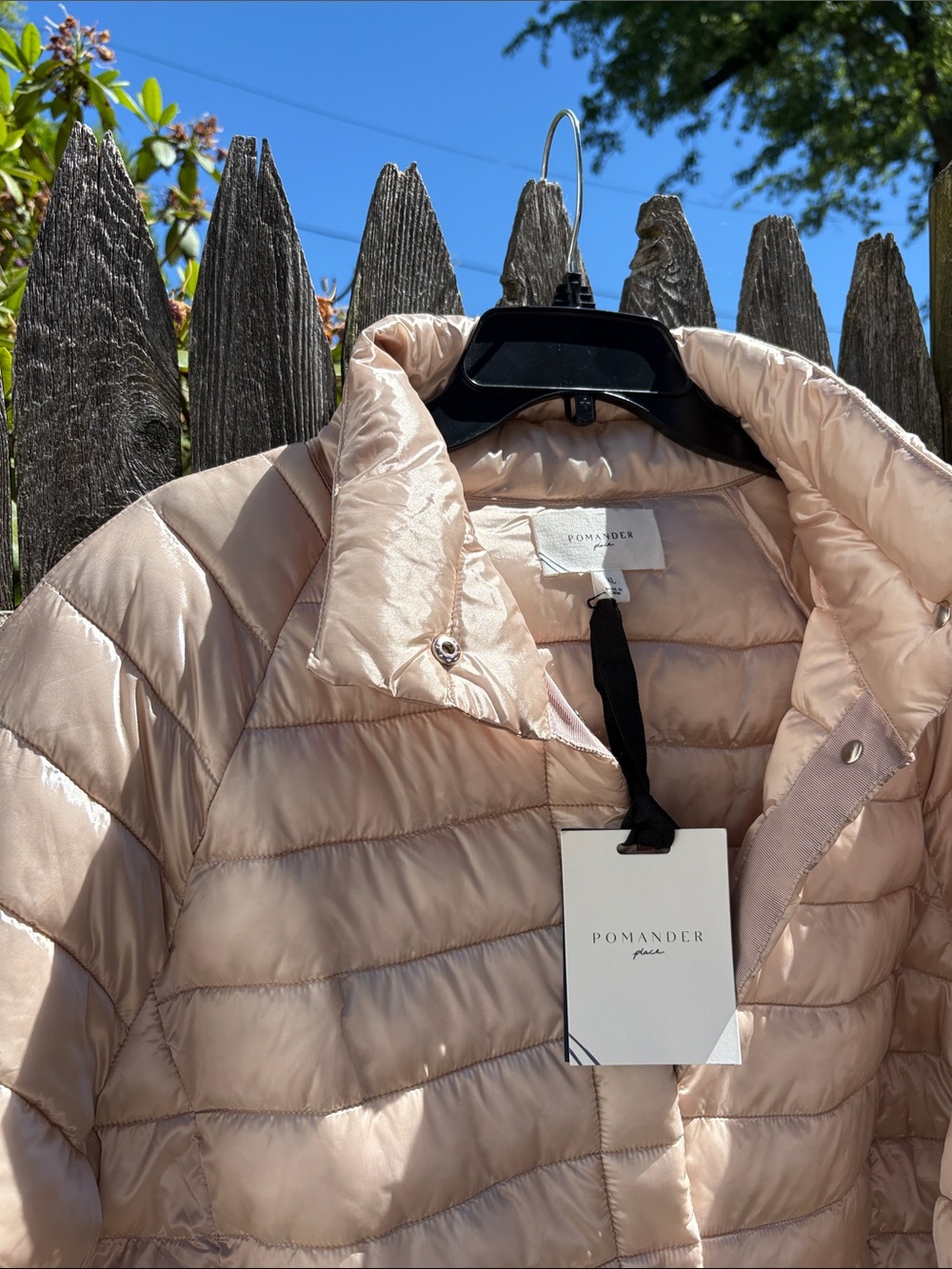 Pomander Place XL cream color nylon puffer. NWT!! - Picture 2 of 6